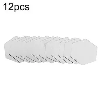 Зеркальные наклейки на стену, 12 шт., шестиугольные самоклеящиеся зеркальные наклейки на стену с зеркальным эффектом для украшения гостиной 46*40*23mm красный