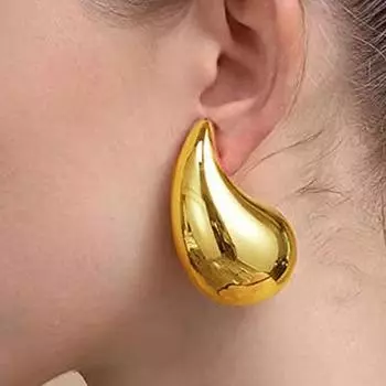 Зеркальные серьги-гвоздики с каплями воды для женщин, классические модные серьги-капли, женские серьги-капли в европейском и американском стиле, ювелирные изделия золотой