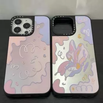 Зеркальный чехол для телефона Fantasy Butterfly для Apple iPhone16promax - цветной мягкий силиконовый чехол, устойчивый к падениям, для iPhone Iphone x