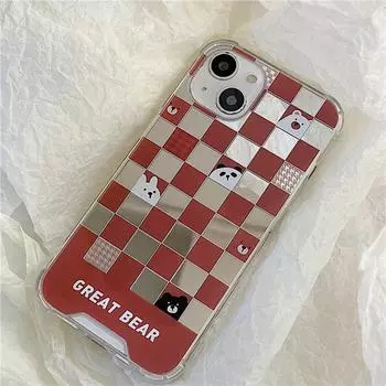Зеркальный чехол Zhitai Chessboard для iPhone 16 Pro Max, Honor 90 и Huawei P60 iPhone 15 Plus