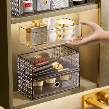 Зеркальный шкафчик для ванной Aigada с местом для хранения косметики и туалетных принадлежностей partition прозрачный