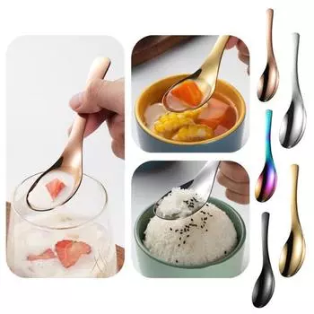 Зеркальный стол, процесс покрытия ложки, гладкая, утолщенная, легко чистится, антикоррозийная, обеденная, встроенная нержавеющая сталь серебряный