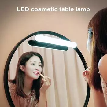 Зеркальный светильник для защиты глаз от сенсорного управления, беспроводной портативный подвесной светильник для макияжа для ванной комнаты White Light