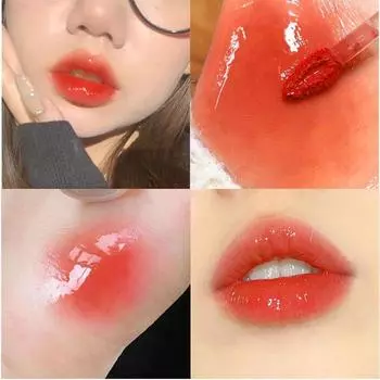 Зеркальный водный блеск для губ, увлажняющий блеск для губ, не выцветает и не оставляет пятен, помада для губ, глазурь для губ 01#
