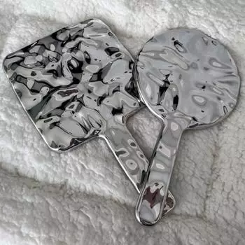 Зеркала для макияжа с гальваническим покрытием, HD Beauty, портативное круглое квадратное маленькое зеркало для макияжа S