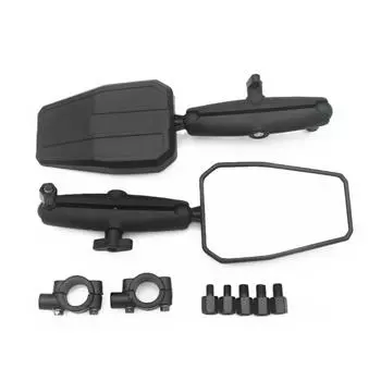 Зеркала для мотоциклов, вращающиеся на 360 градусов, складные боковые зеркала заднего вида для крепления на руль ATV чёрный