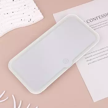 Зеркала для салона автомобиля, солнцезащитный козырек, зеркало для макияжа, сенсорный экран, 3 цвета, регулируемая яркость, перезаряжаемое автомобильное зеркало для макияжа