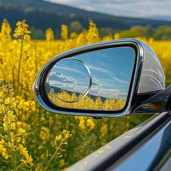 Зеркала для слепых зон 2 шт. Автомобильные выпуклые зеркала в форме рыбьего глаза Зеркала заднего вида Зеркала для слепых зон Замена круглых боковых зеркал чёрный