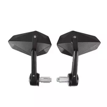 Зеркала на конце панели мотоцикла, 22 мм, 7/8 дюйма, крепление на руль, универсальное боковое зеркало заднего вида для уличного велосипеда, скутера чёрный