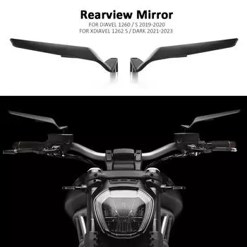 Зеркала заднего вида для мотоцикла Ducati XDIAVEL X Diavel 1262 S/Dark 2021-2023 DIAVEL 1260 S 2019-2020, боковое зеркало HD Vision чёрный