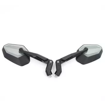 Зеркала заднего вида Multistrada 950 Складное зеркало с ЧПУ Алюминиевое зеркало для Ducati Multistrada 1100 950 V2 V4 1200/S 1260/S 19-24 чёрный