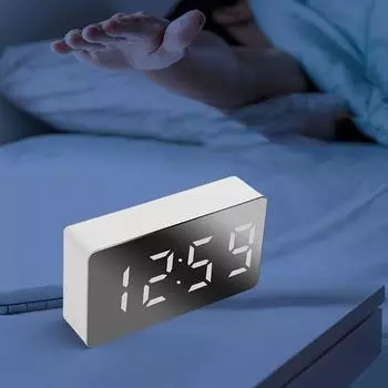 Зеркало Будильник Домашние Меблировки Электронные Часы Настольные Цифровые Украшения Спальни Стол И Аксессуары Умные Часы Светодиодные