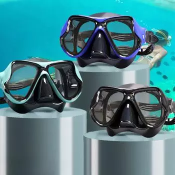 Зеркало для дайвинга, мягкие силиконовые очки с высокой четкостью, закаленные очки для плавания, для взрослых, большая оправа, для мужчин и женщин, подводная маска 1 шт.