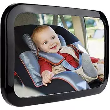 Зеркало для детского автомобиля, заднее сиденье автомобиля. Увидите своего ребенка, когда захотите. Поворот на 360 °. 100% небьющиеся, регулируемые эластичные ремни для детского стула / детских сидений. 35x20x5cm