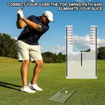 Зеркало для гольфа, портативное практическое тренировочное пособие для паттинга, выравнивание замаха в гольфе
