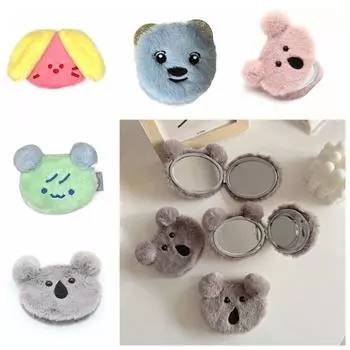 Зеркало для макияжа Koala с высоким разрешением, портативное карманное зеркало для макияжа для девочек и леди розовый