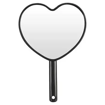 Зеркало для макияжа Love, 4 варианта цвета, ручное зеркало для макияжа, новые зеркала для макияжа в стиле Sweet Girl, удобно носить с собой чёрный