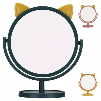 Зеркало для макияжа, регулируемое, прозрачное, изысканное, гибкое, удобное, симпатичное, маленькое зеркало для дома, общежития Pink