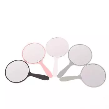 Зеркало для макияжа с наращиванием ресниц, круглое, зеркало для макияжа с ручкой, ручное зеркало, компактные зеркала для спа-салонов светло-зеленый