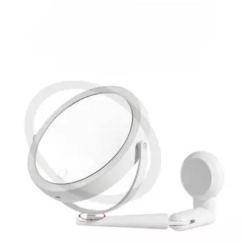 Зеркало для макияжа с подсветкой, питание от USB, регулируемая яркость, зеркало для ванной комнаты и спальни белый