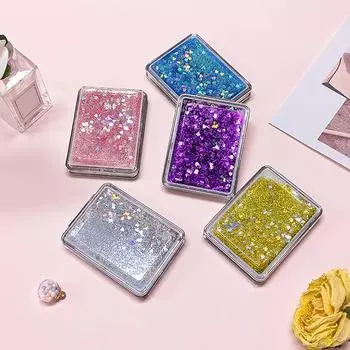 Зеркало для макияжа, шикарное ручное зеркало, карманное зеркало, квадратная и круглая форма, карманное зеркало, симпатичный внешний вид, туалетное зеркало, подарок девушке