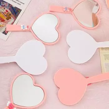 Зеркало для макияжа Sweet Love Hand, компактное зеркало в форме сердца HD, дорожная зеркальце для макияжа style 4
