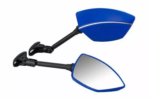 Зеркало для мотоцикла Kijima TECH08, зеркало для капота, болт 6 мм, соответствует стандартам безопасности, левое и правое, комплект, синее, 07 203-8080 синий