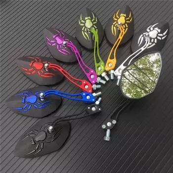 Зеркало для мотоцикла, скутера, электронного велосипеда, зеркала заднего вида, электромобильное выпуклое зеркало сзади, 8 мм, 10 мм, черное, синее, красное, зеленое, универсальное золотой