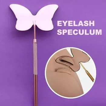 Зеркало для проверки ресниц, увеличительное, в форме бабочки, с длинной ручкой, премиум-класса, простое в использовании косметическое зеркало для женщин