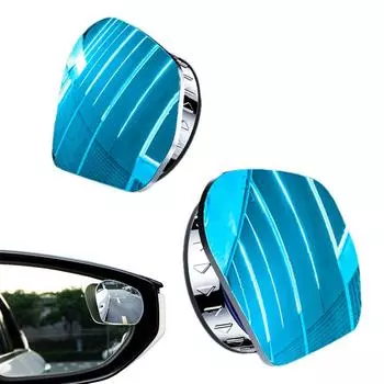 Зеркало для слепых зон для автомобилей, 2 шт., стеклянные выпуклые зеркала заднего вида, широкоугольное зеркало для слепых зон на 360 градусов, выпуклое зеркало заднего вида для серебряный