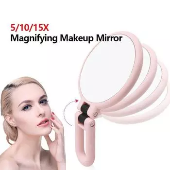 Зеркало для туалетного столика, складное зеркало, косметическое зеркало, дорожные аксессуары, увеличительное зеркало для макияжа white-5X small