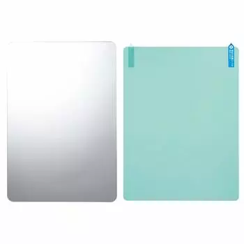 Зеркало для ванной настенное REC L с пленкой x адсорбционная пленка, монтаж можно повторить, изготовлено из смолы, против запотевания (25,5 33,5см) Устойчив к взлому чистый