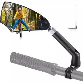 Зеркало для велосипеда, выдвижное и регулируемое на 360°, зеркало заднего вида, антибликовое, для Ebikes, MTB, шоссейного велосипеда Left-1