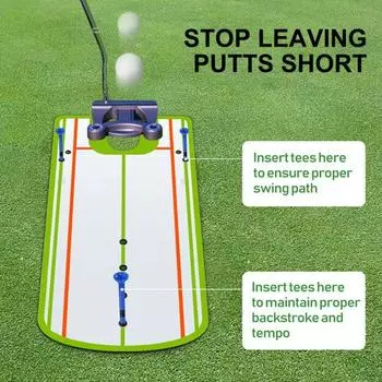 Зеркало для выравнивания паттинга для гольфа Тренажер для паттинга для гольфа Портативное учебное пособие