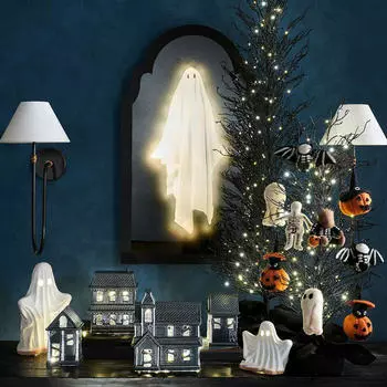 Зеркало, Хэллоуин Легкая установка Жуткое украшение для помещения улицы Новинка