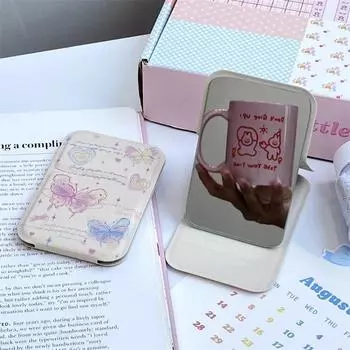 Зеркало INS Aesthetic Dream Butterfly Art складное, настольное, декоративное, для девочек, портативное, карманное, для макияжа 10.5x7cm