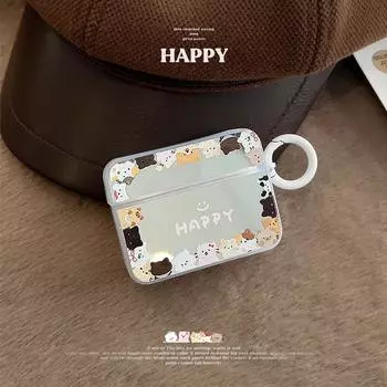 Зеркало ins sweet kitty подходит для защитного чехла для гарнитуры Bluetooth AirPods1/2 pro2 нового 3-го поколения airpods 1/2 белый