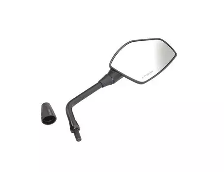 Зеркало KITACO GPR, тип 3, шариковая подушка, регулировка угла наклона, правая резьба M10, правая сторона, 1 шт., соответствует стандартам безопасности, общего назначения, черное, 10 мм 07