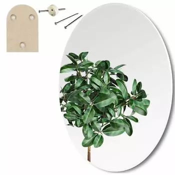 Зеркало Muramatsu Kagami Store, настенное, для входа в туалет, овальное, круглое, овальное, 27 x 39 см, настенное, наклеиваемое зеркало, дизайн Kagami Shape Oval