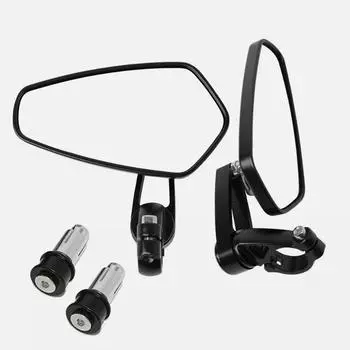 Зеркало на конце ручки мотоцикла 7/8 дюйма для Yamaha MT09 MT07 MT03 MT125 900 Tracer чёрный