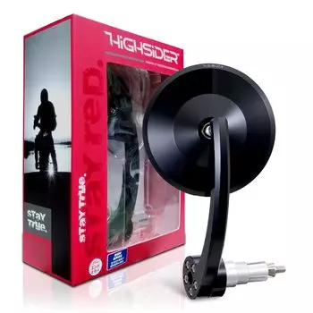 Зеркало на руль Daytona HIGHSIDER По 1 с каждой стороны Адаптер входит в комплект Совместимо с внутренним диаметром руля Совместимо с новыми стандартами безопасности ECE