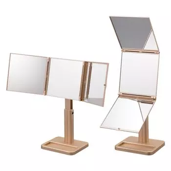 Зеркало Napure для окрашивания волос, парики, 3-стороннее зеркало Napure, розовое золото, зеркало для макияжа, рождественский подарок, 3-стороннее