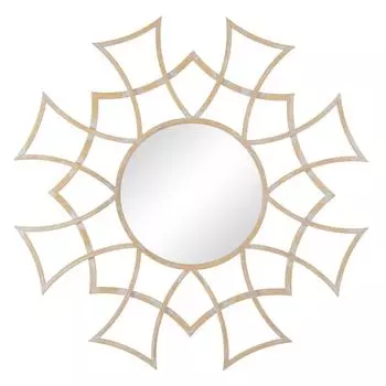 Зеркало настенное 70 х 2,5 х 70 см Металл Белый Натуральный