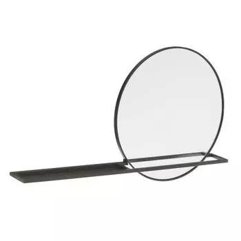 Зеркало настенное 90 х 10 х 50 см Стекло Черный Металл