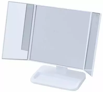 Зеркало настольное YAMAZEN Ширина 43 x Глубина 13 x Высота белое трехстороннее 26,5 см PM3-4326(WH) белый