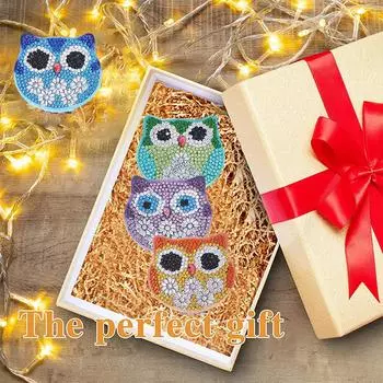 Зеркало особой формы с алмазной росписью, креативное двухстороннее зеркало с алмазной росписью, удобно носить с собой, выходя на улицу, складное женское 1c бронзовый