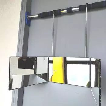 Зеркало Реалистичное отражение Легко хранить ABS 360-градусное тройное зеркало для подарка чёрный