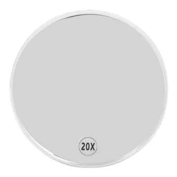 Зеркало с 20-кратным увеличением и 3 присосками, компактное, портативное, круглое, с прочной присоской, для макияжа белый
