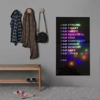 Зеркало со светодиодами, устойчивое к царапинам, противоударное, модное, с дизайном в полный рост, подарок на День матери