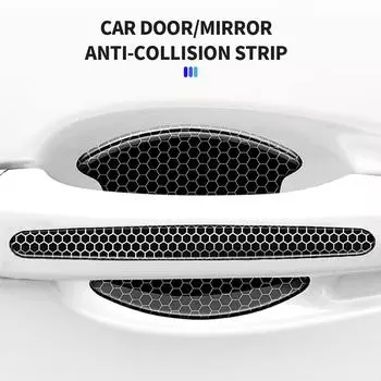 Зеркало заднего вида автомобиля, дверные ручки, светоотражающая защитная наклейка, наклейка на отделку, устойчивая к царапинам, защитная полоска для автомобильных ручек